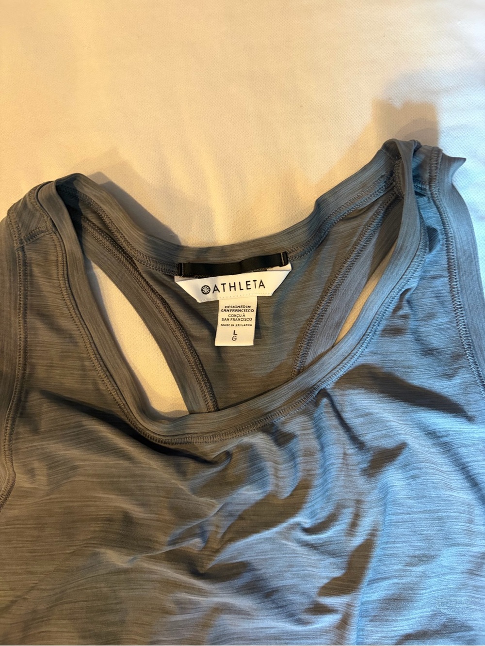 Athleta Heather Gray Double-Strap Racerback Tank